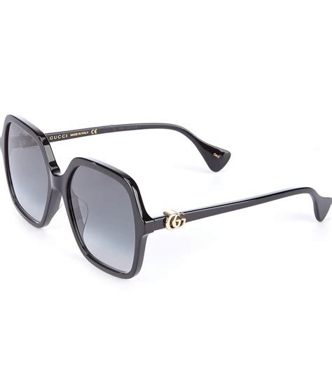 gucci sunglass sizing|gucci women's rectangular sunglasses.